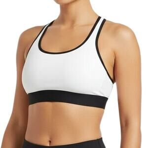 Victoria's Secret White Black Player Sports Bra, S